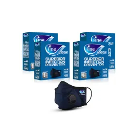 Fine Livinguard N95 Face Mask Medium size set of 4
